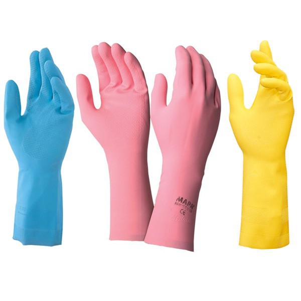 Gants ménage latex JET Rose L