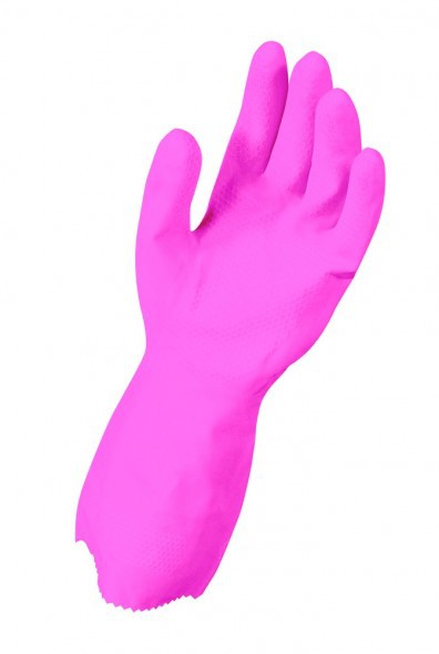 Gants ménage latex JET Rose XL