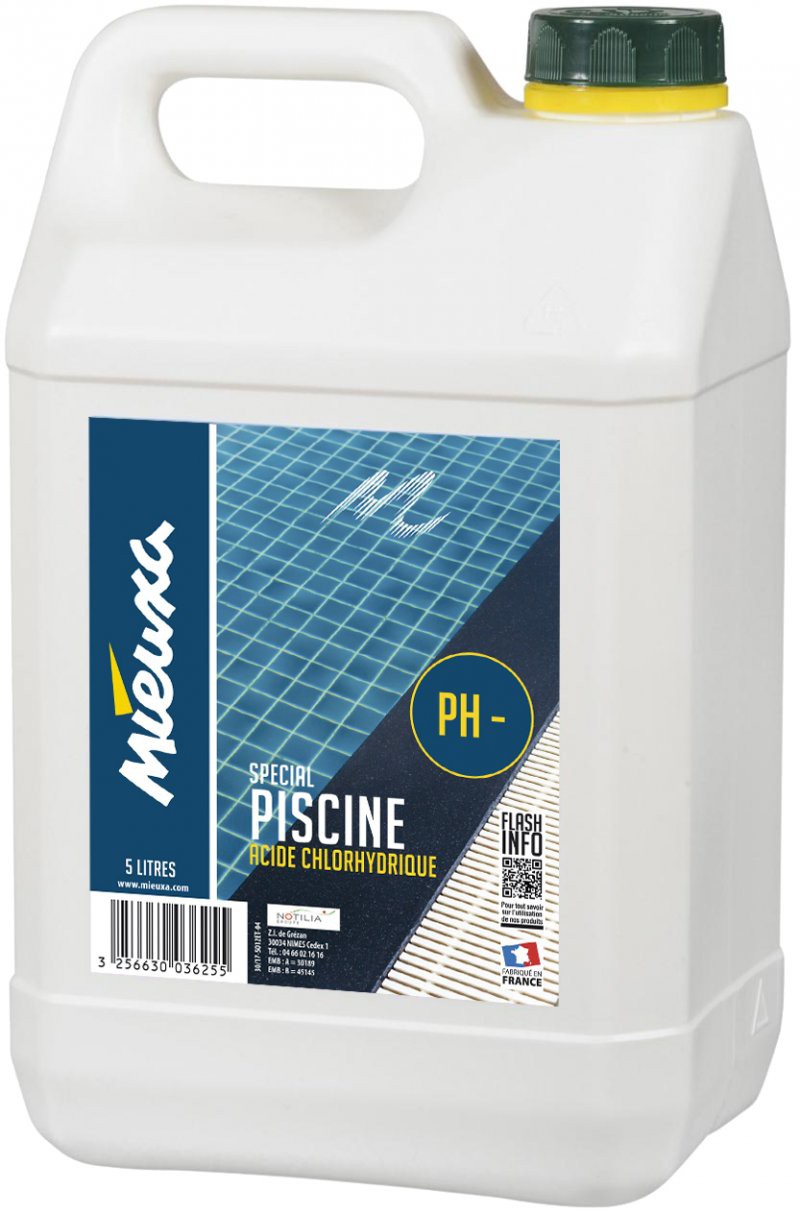 Acide chlorhydrique Spécial Piscine - MIEUXA - 5L