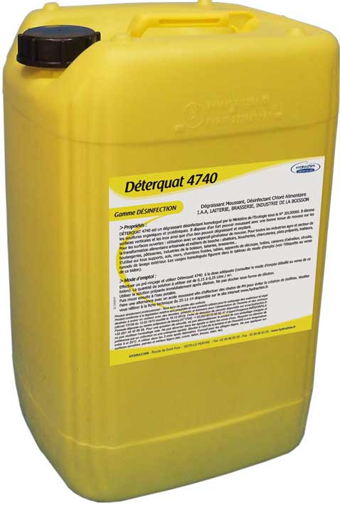 Dégraissant désinfectant Deterquat 4740 - HYDRACHIM - 24L