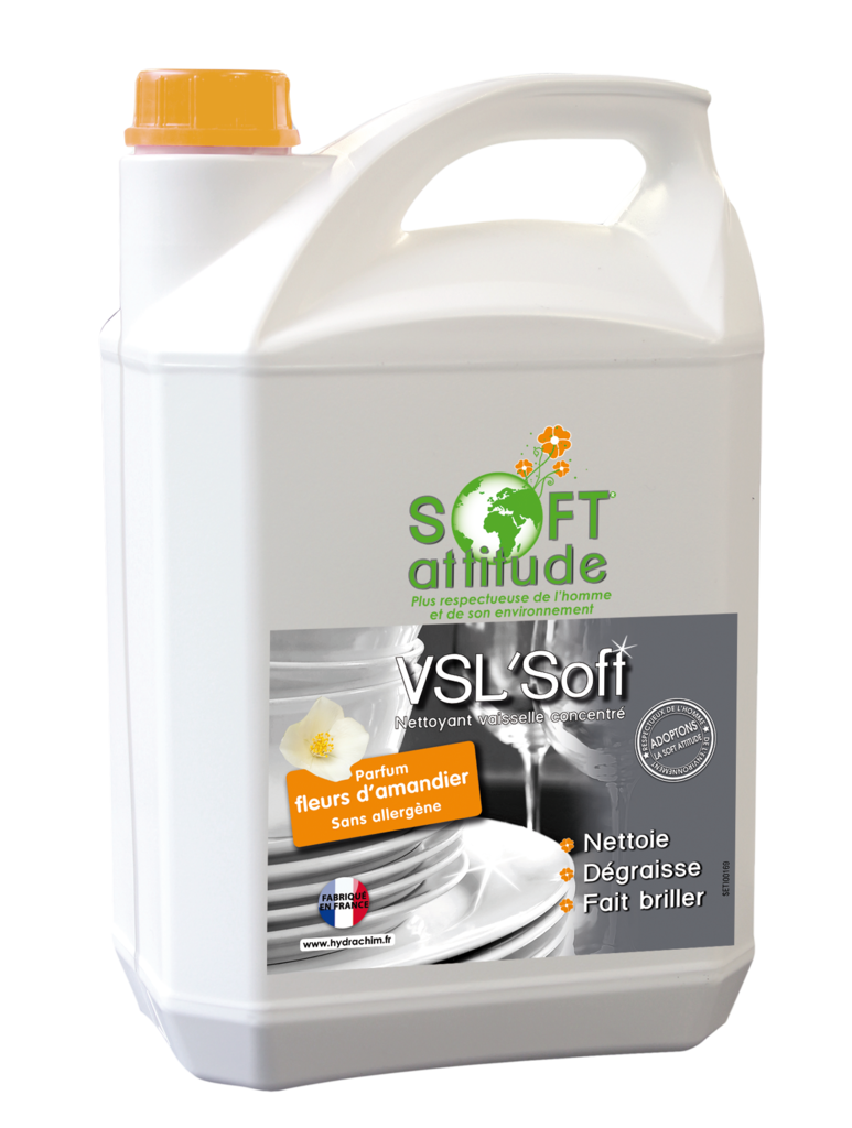 Liquide vaisselle VSL'soft - SOFT' ATTITUDE - HYDRACHIM - 5L