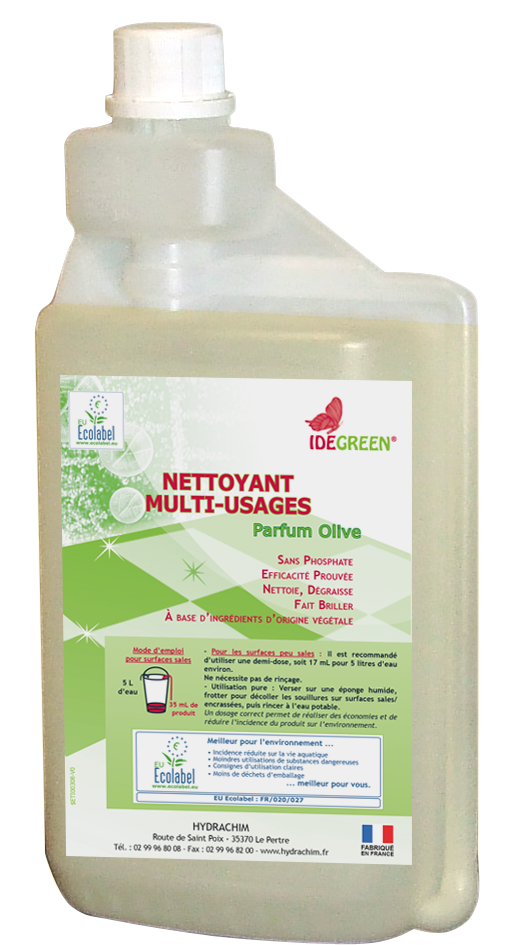 Nettoyant écologique multi-usages - IDEGREEN - 1L - Ecolabel