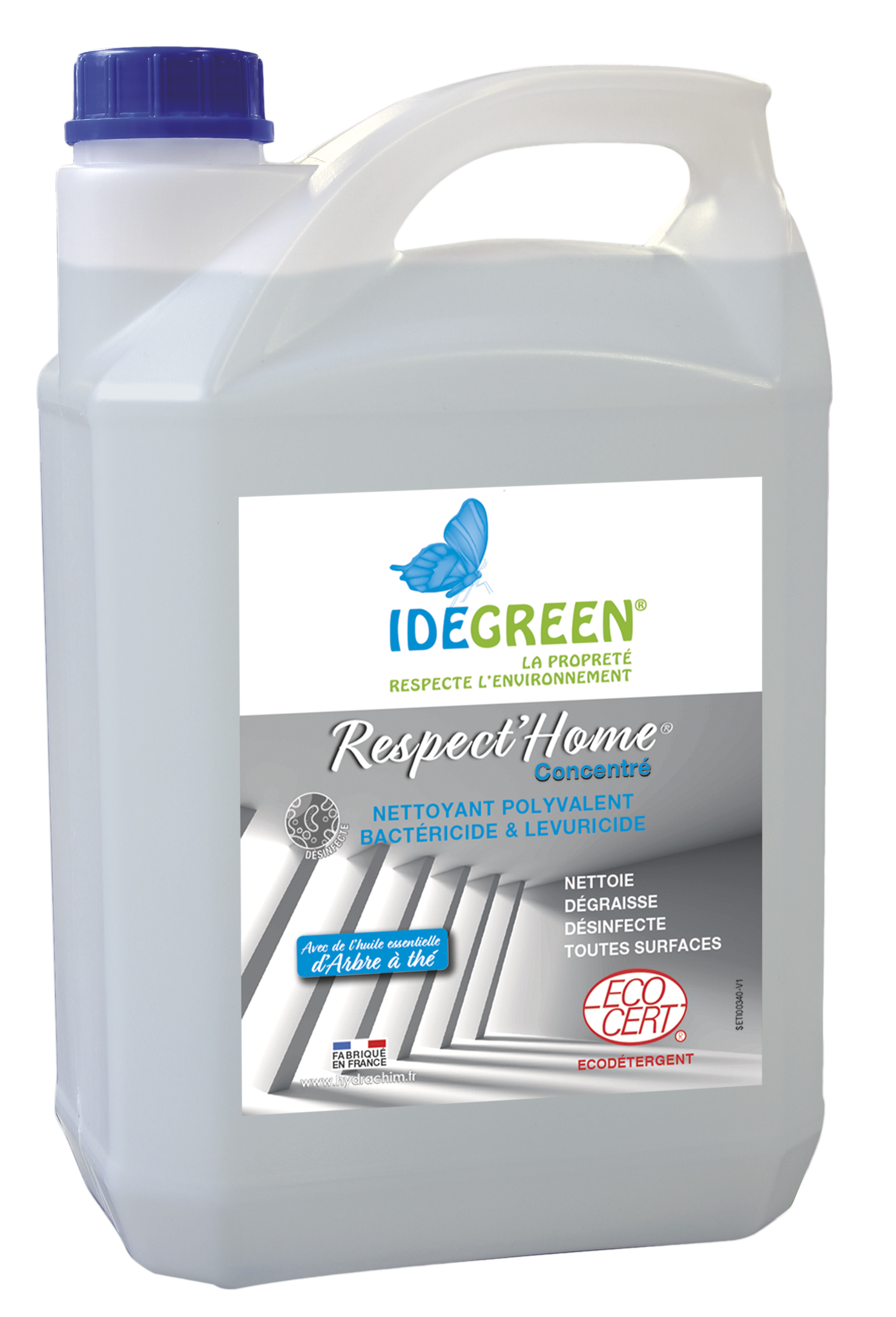 Détergent Désinfectant Respect'home - concentré - ECOCERT - 5L - IDEGREEN