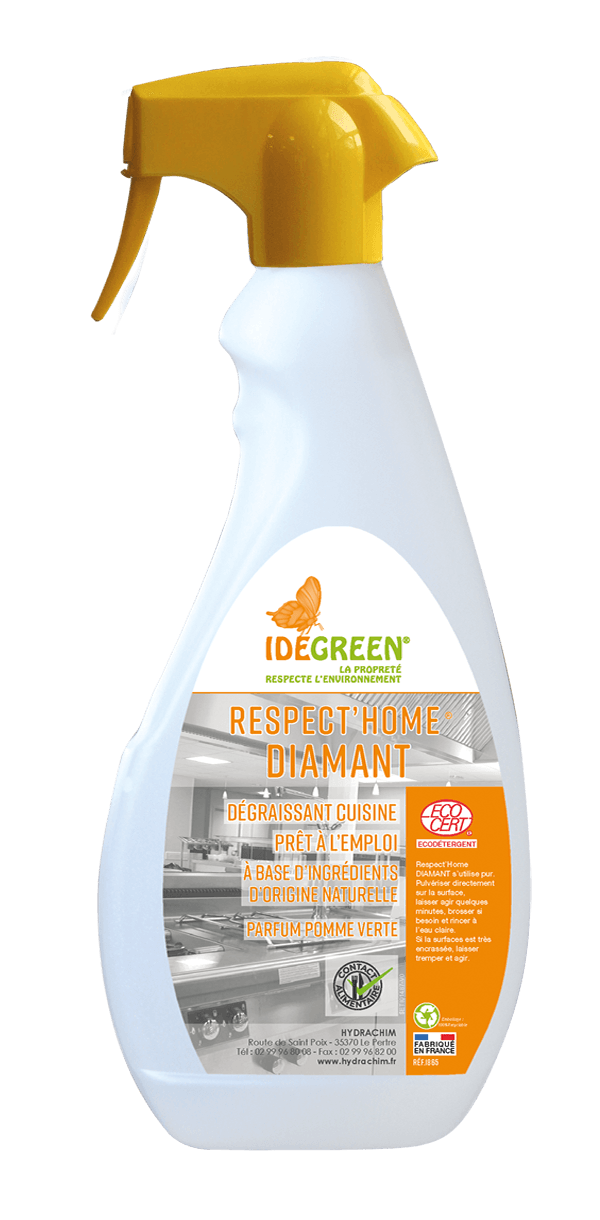 Dégraissant cuisine DIAMANT prêt à l'emploi-IDEGREEN RESPECT  HOME-750ml-HYDRACHIM