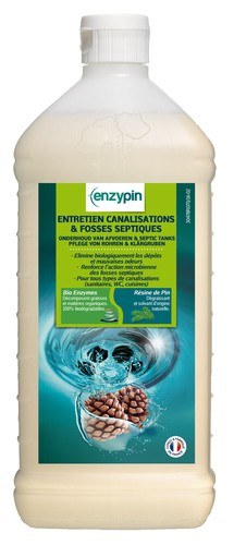 Entretiens canalisations et fosses septiques ENZYPIN - LE VRAI Professionnel - 1L