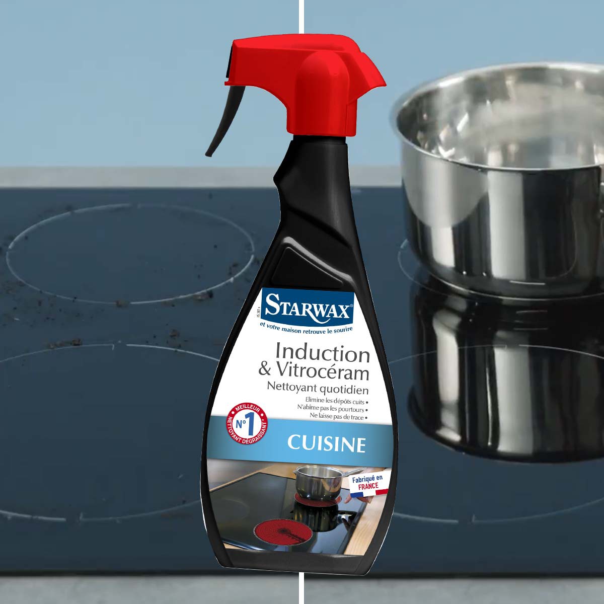 Nettoyant plaque vitrocéramique 250ml STARWAX - Produit d'entretien Cuisine  - Cuisines - Vaisselle - Produits