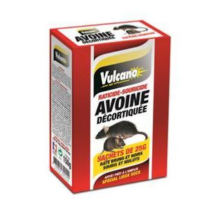 Raticide VULCANO Avoine Décortiquée (25g) boite 150g - Produits