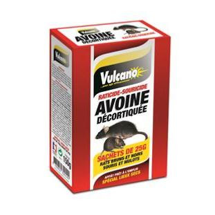 Raticide VULCANO Avoine Décortiquée (25g) boite 150g