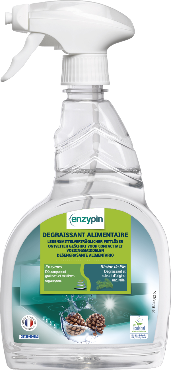 Dégraissant Alimentaire multi-surfaces ENZYPIN - LE VRAI Professionnel - 750mL - Ecolabel