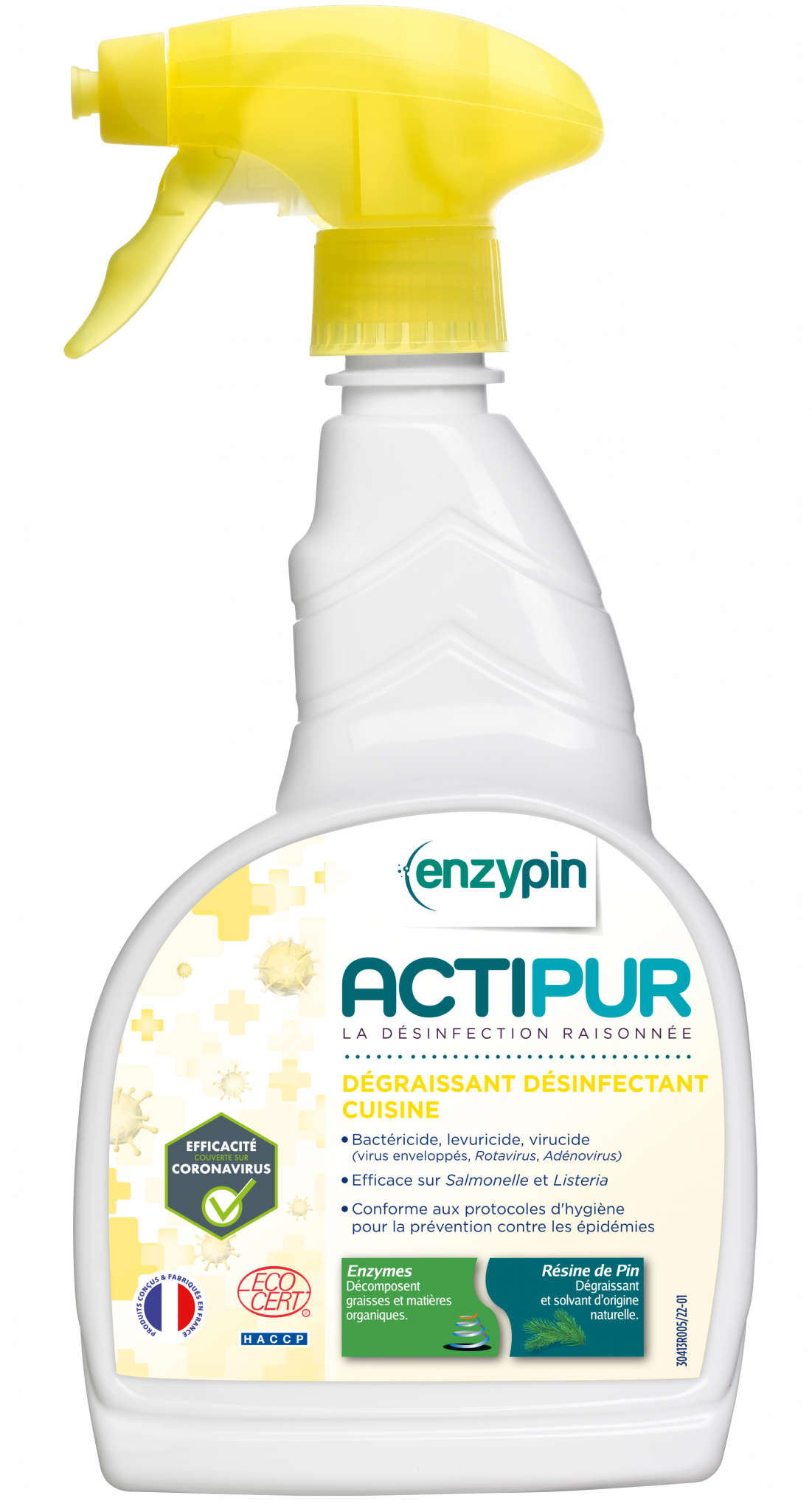 Dégraissant désinfectant cuisine ACTIPUR ENZYPIN- 750ml