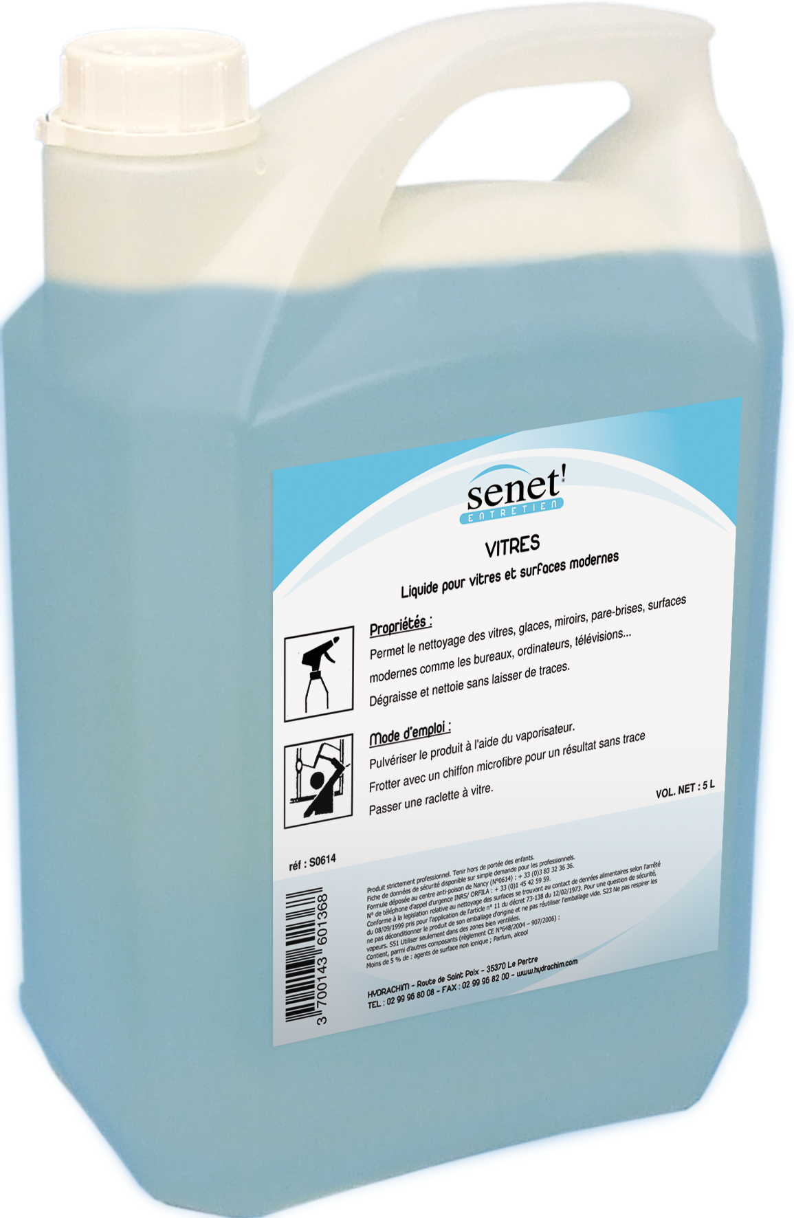 Nettoyant vitres - SENET - HYDRACHIM - 5L - Vitres - Produits