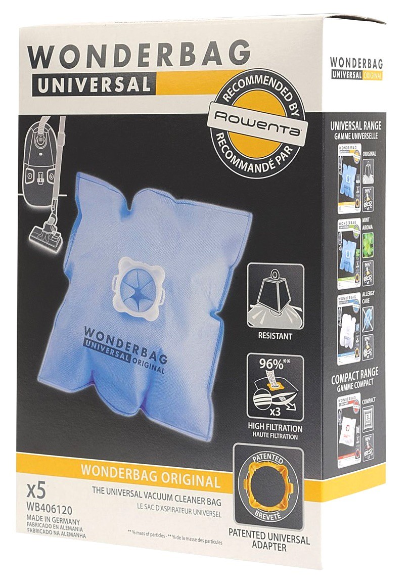 wonderbag allergy care lot de 12 sacs d'aspirateur pour aspirateur