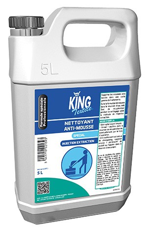 Nettoyant anti-mousse Injection/Extraction - KING - 5L - Sols
