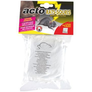 Raticide VULCANO Avoine Décortiquée (25g) boite 150g - Produits