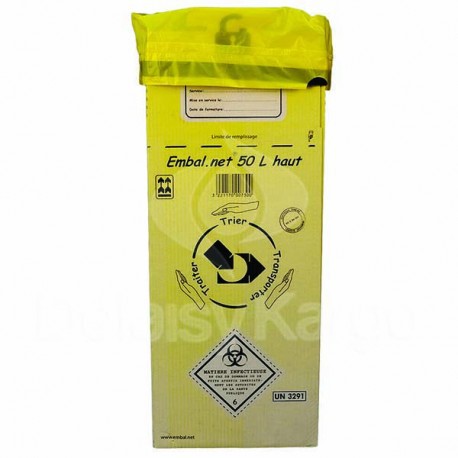 Sac poubelle jaune 50l DASRI basse densité