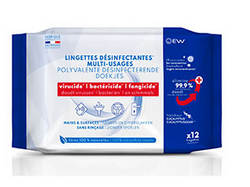 Lingettes désinfectantes multi surfaces mains et surfaces - LAMATEX