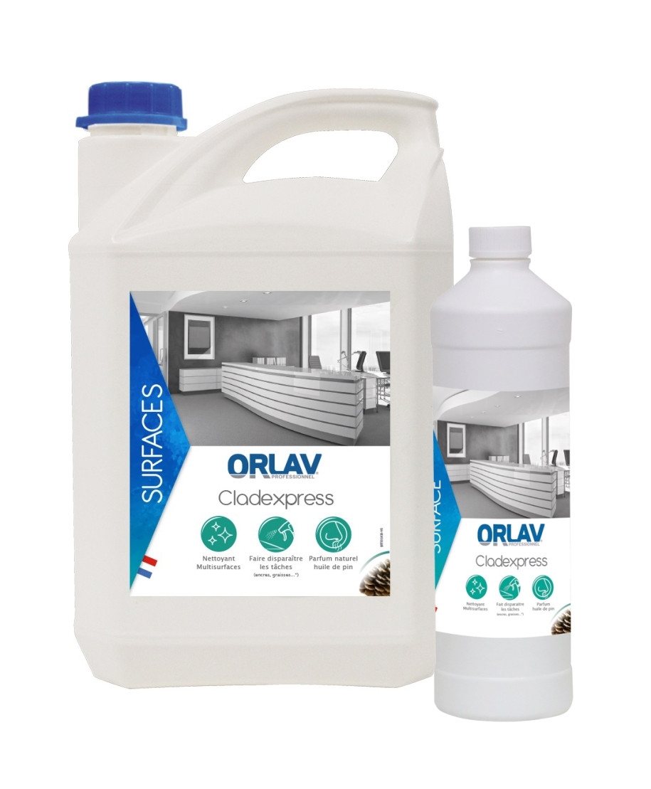 Nettoyant multi-surfaces CLAD'EXPRESS  - ORLAV - 5L-Hydrachim