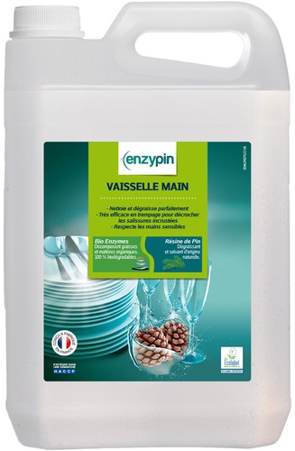 Liquide vaisselle ENZYPIN - LE VRAI Professionnel - 5L - Ecolabel