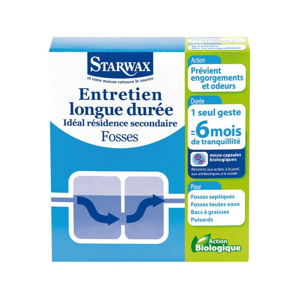 Entretien longue durée pour fosse septique 6 mois STARWAX