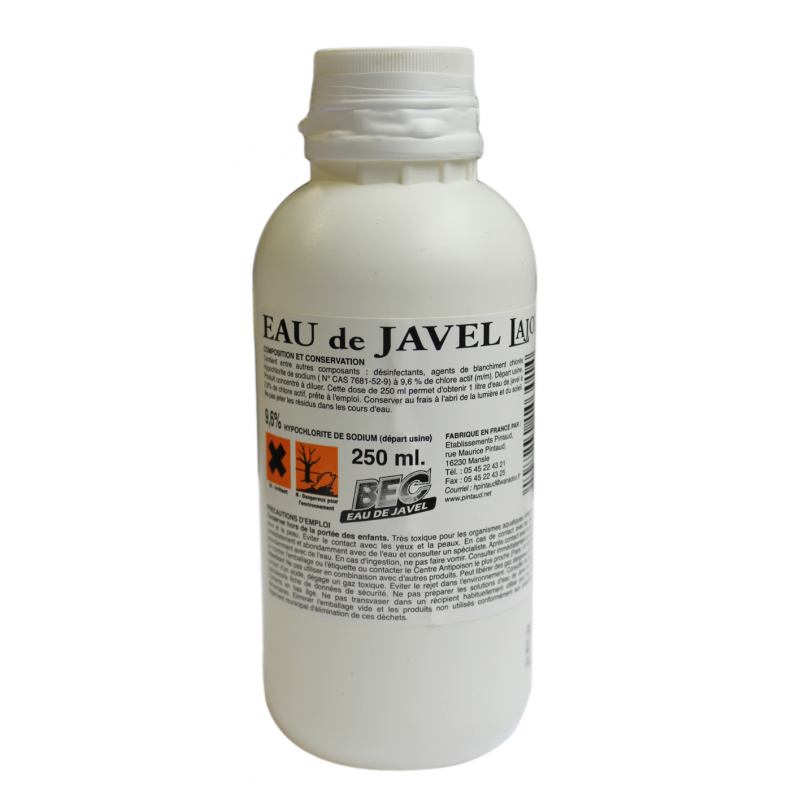 eau de javel 9,6% bidon de 5 litres