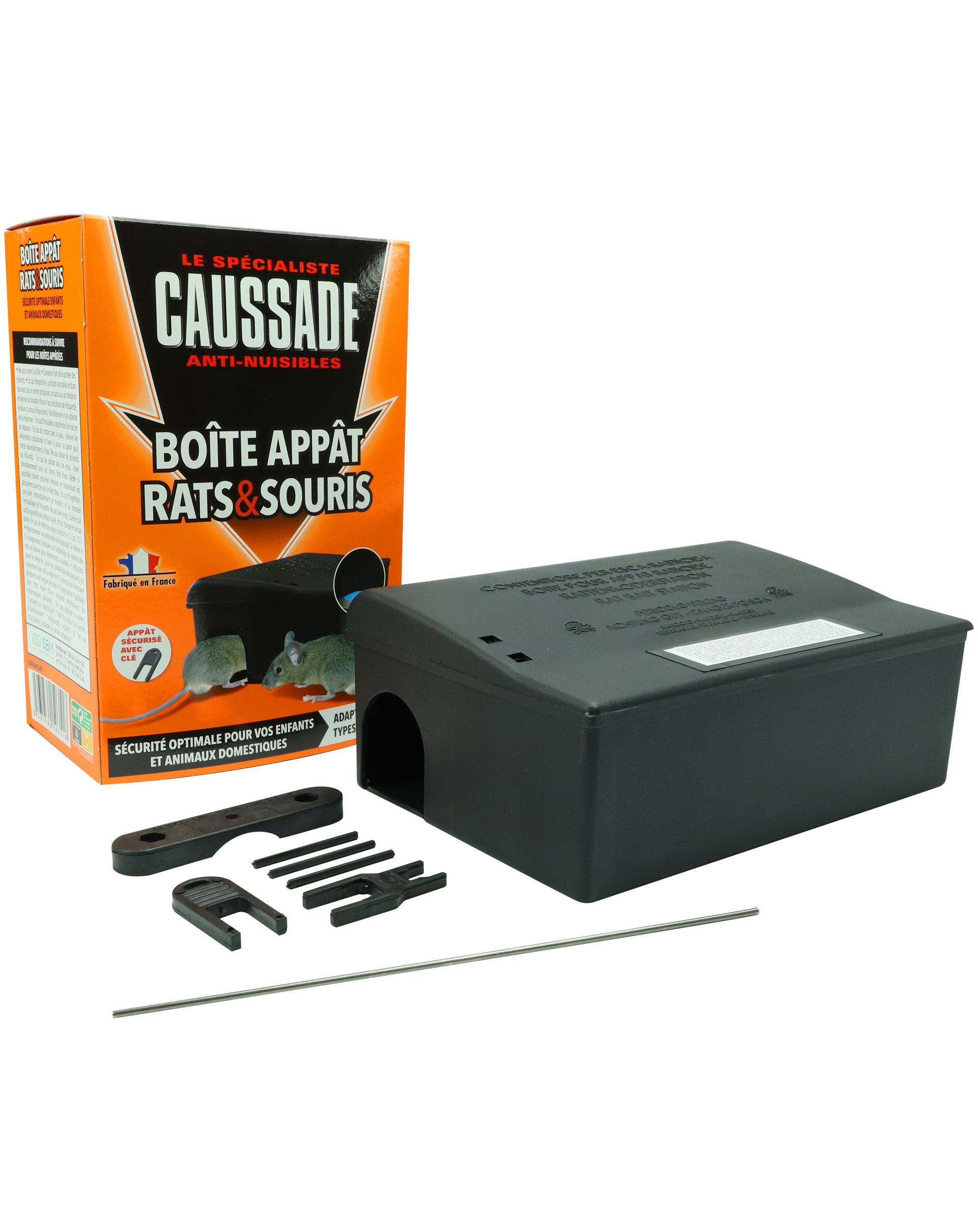 Caussade KIT Rats/Souris Appâts + Boîte Appât