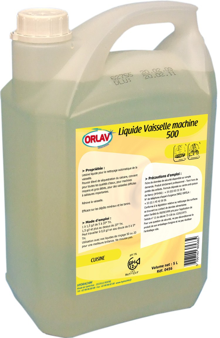 Liquide vaisselle Machine 100 - ORLAV - 20L - Cuisines - Vaisselle