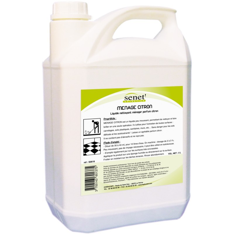 Nettoyant ménage parfumé SENET - HYDRACHIM - 5L