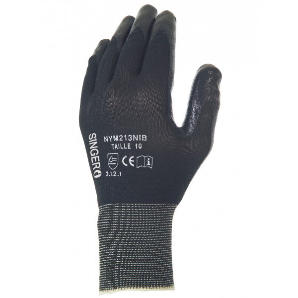 Gants Nitrile dos aéré poignet élastique