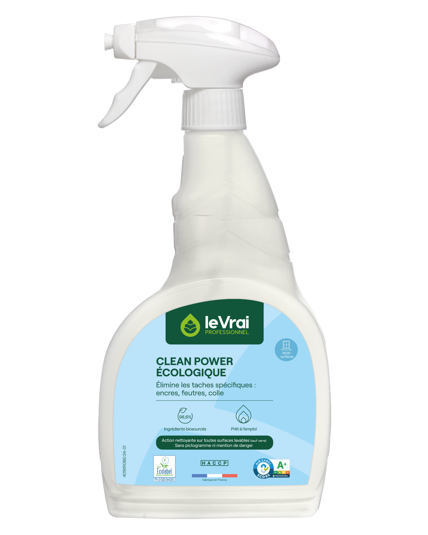 Nettoyant multi-surfaces Clean Power - LE VRAI Professionnel - 750mL