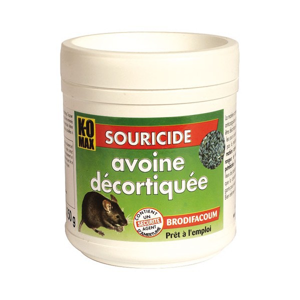 Raticide/Souricide avoine décortiquée - K-OMAX - 150g - Nuisibles -  Droguerie - Produits