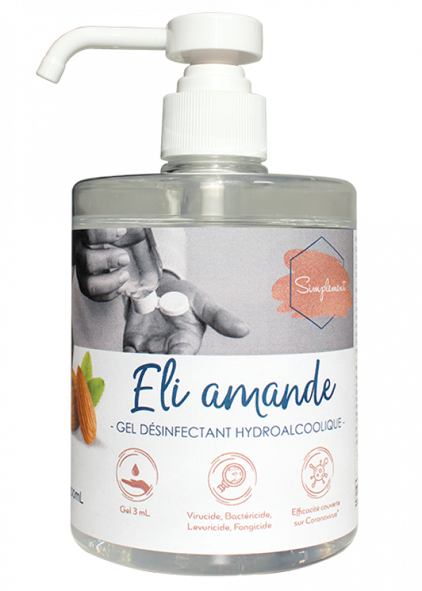 Gel hydroalcoolique Eli amande SIMPLEMENT-HYDRACHIM-