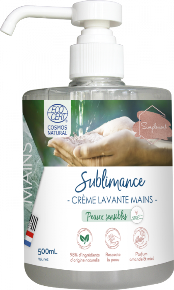 SUBLIMANCE Crème lavante pour les peaux sensibles au parfum Amande et Miel.