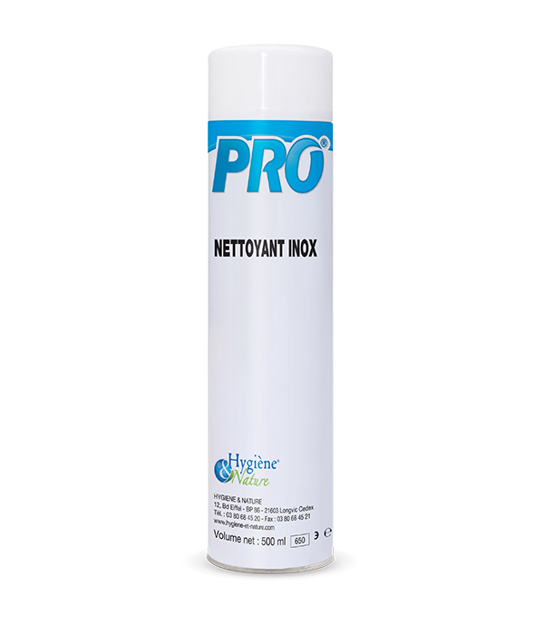 Nettoyant Inox - PRO - HYGIENE & NATURE - 500ml - Sols & surfaces - Produits