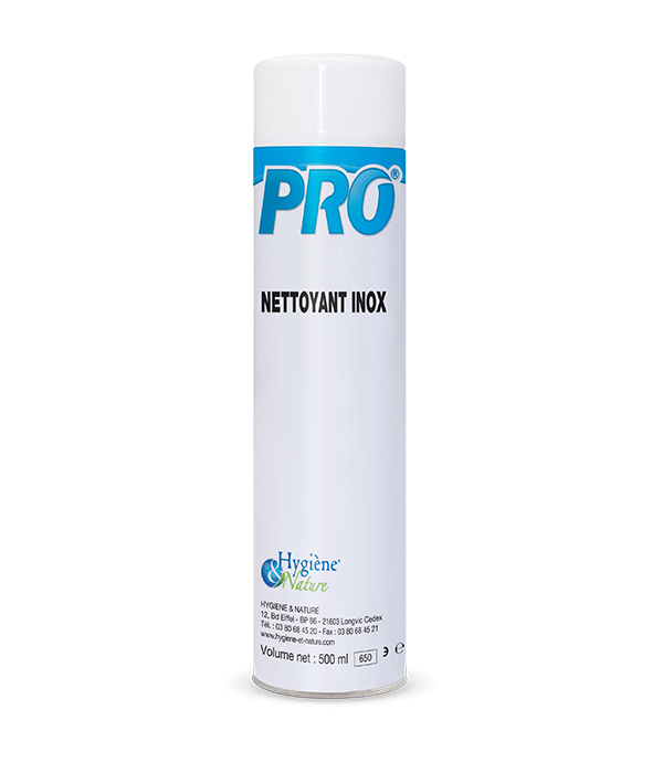 Spray nettoyant pour les surfaces en inox