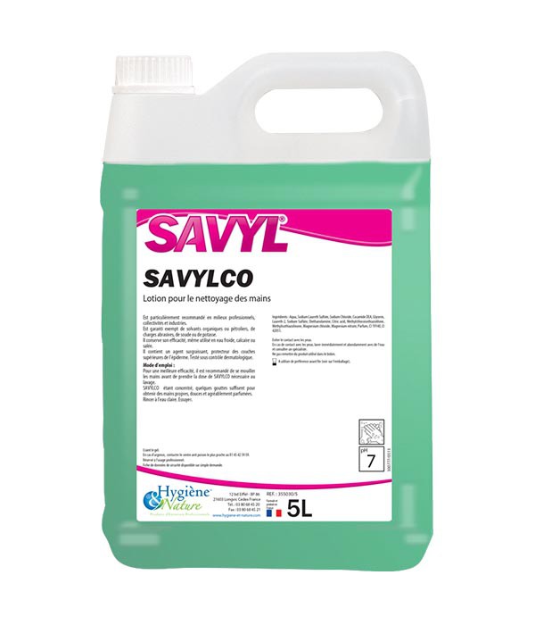 Crème lavante mains SAVYLCO - HYGIENE & NATURE - 5L