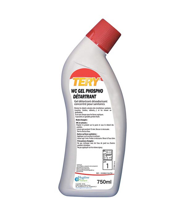 Gel WC Détartrant Phospho - TERY - HYGIENE & NATURE - 750mL - Entretien  général - Sanitaires - Produits