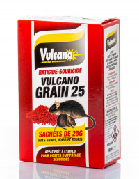 Raticides VULCANO Grain sachet 25g boite 150gr-ORCAD-