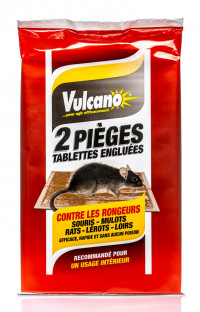 Raticide VULCANO Pièges Englués Rats x2-ORCAD-