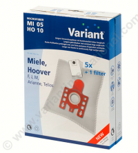 Sacs aspirateur universel pour MIELE et HOOVER - VARIANT - lot de 5