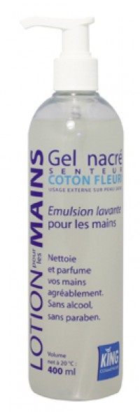 Lotion mains gel nacré - KING - 400mL