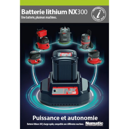 Batterie Numatic NX300 Lithium Li lon 