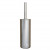 Porte balayette + brosse noire WC INOX Brossé - DELAISY KARGO